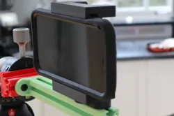 iPhone in a case mount for an 8020 series 10 extrusion