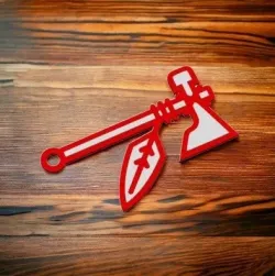 Keychain battle axe