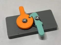Latch mechanism V1 (using spring from ballpoint pen)