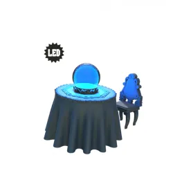 LED Fortune table with chair