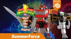Megazord Battle Mode - Power Ranger Low-poly 3D model