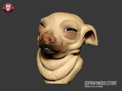 Meme Dog Face - Cute Dog Sculpture - doge meme 3D print model