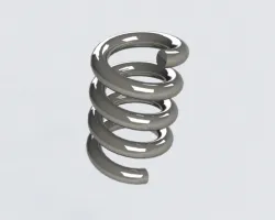 Metal Spring model in SolidWorks