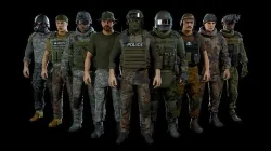 Modular military character 2 Low-poly 3D model