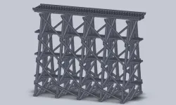 N Scale Train Trestle Display