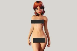 Naked Toon Girl Hentai Redhead - Fully Rigged 3D model