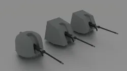 Naval Gun OTO Melara 76mm Family 3D model