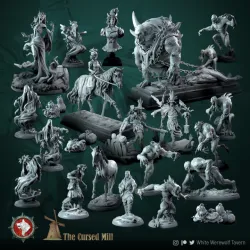 October bundle The Cursed Mill 2021 26 STL's miniatures pre-supported