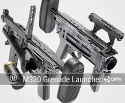 PBR M320 Grenade Launcher Low-poly 3D model