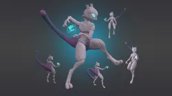 pokemon mewtwo Low-poly 3D model