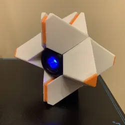 Remixed files for LARGE Destiny Ghost with 8-sided tea light