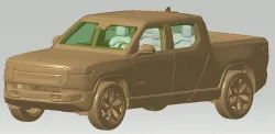 Rivian R1T Launch Edition 2022 Vehicle 3d scan model  3D model