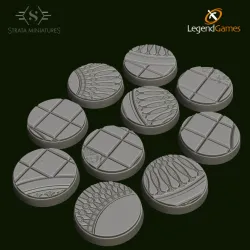 Strata Miniatures - Egyptian Bases 25mm Round x10