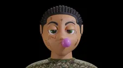 Stylized NFT Character Low-poly 3D model