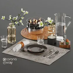 Tableware Hearth and Hand Set 3D model
