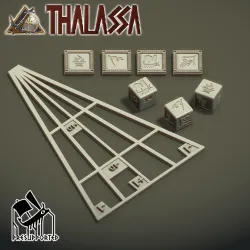 Thalassa: Fleet Command dice, tokens and ramming template