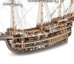This 3D Galleon includes a fully detailed interior 01 3D model