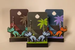 Triceratops - Dino Earrings