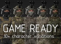 US Soldier GAME READY Low-poly 3D model