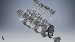 V8 Engine Crankshaft 3D model 3D model
