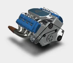 V8 engine - made by Autodesk