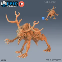 Wendigo Attacking / Natural Spirit / Horned Evil Beast / Mythical Humanoid / Undead Forest Encounter