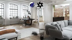 Workshop Apartment in London Cinema 4D and Octane Render 3D model