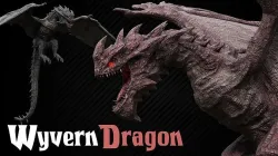 Wyvern Dragon Low-poly 3D model
