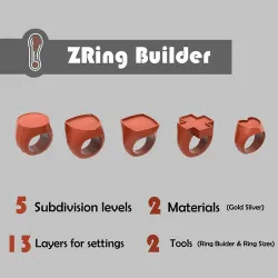 Zbrush Ring Builder 3D print model