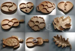 10 Trays Pack V2- Files For CNC 3D print model