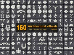 160 ARCHITECTURAL KITBASH - VOL 03 3D model