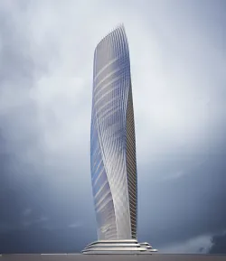 Aesthetic Skyscraper 3D model