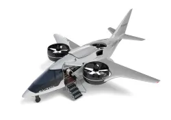 Aircraft Electric TriCopter eVTOL with Interior 3D model