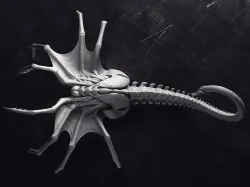 Alien Queen FaceHugger Sculpture Printable 3D Model 3D print model