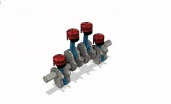 Animated. Four Stroke Engine