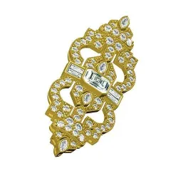Antique Art Deco Diamond Brooch 2 3D print model