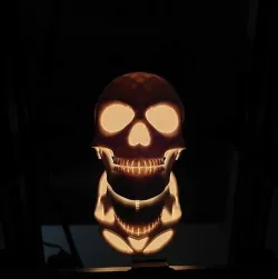 Articulated skull with moving jaw 3D print model