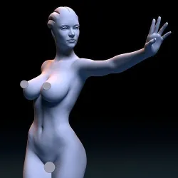 Asari female nude 3D print model