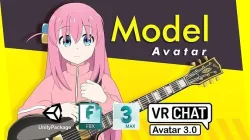 Bocchi the Rock VRChat Avatar 3D model
