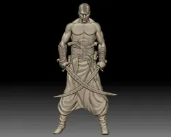Cossack Ukrainian warrior bas-relief 3D print model