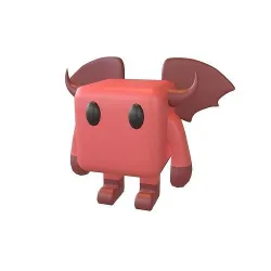 Cube Character 00012 Devil Low-poly 3D model