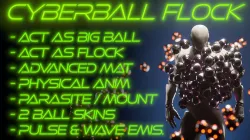 Cyberball Flock Low-poly 3D model