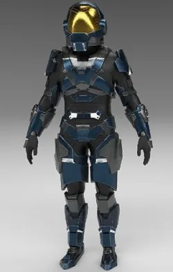 Cyborg armor Low-poly 3D model