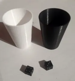 dice cup and dices