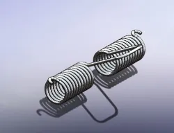 Double torsion spring leg