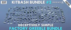 Factory Greeble Kitbash Bundle 250 Models  3D model