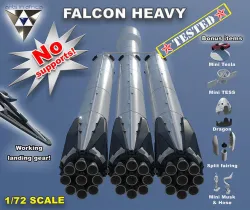 Falcon Heavy and Falcon 9 3D print model