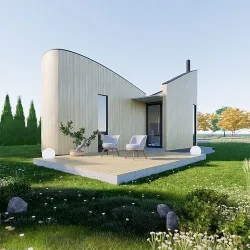 Family House  13 - Created with fully parametric Revit Families Low-poly 3D model