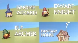 Fantasy Group - Funny Team with Funny House Low-poly 3D model