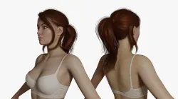 Female woman in bikini Low-poly 3D model